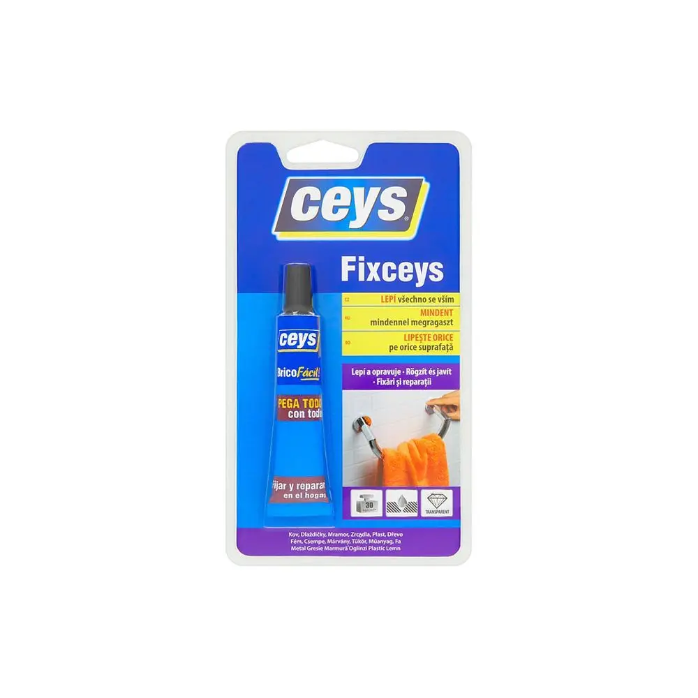 Lepidlo Fixceys je vhodné pre lepenie všetkých typov materiálov na rôzne podklady