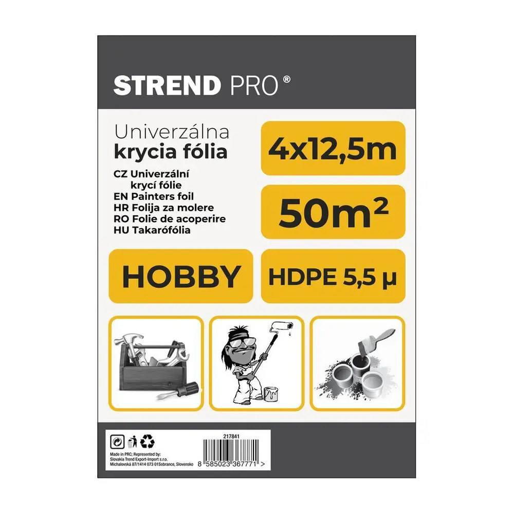 Zakrývacia fólia Strend Pro by nemala chýbať vo vašej domácnosti. Jej rozmer je 4x12