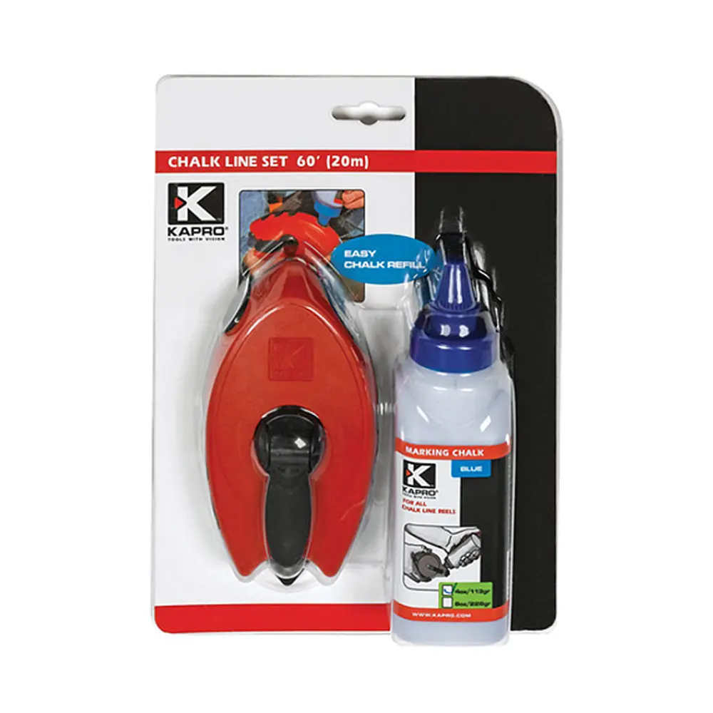 Murárska šnúra KAPRO® 211 je praktickým pomocníkom. Je určená na značenie na stavenisku. Šnúra sa nachádza v plastovom navijaku Easygrip™