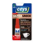 Tekuté nelámavé sekundové lepidlo na báze novej dvojzložkovej technológie Ceys - kombinácia sily kyanu a flexibility živice. Odolné úderom a vibráciám