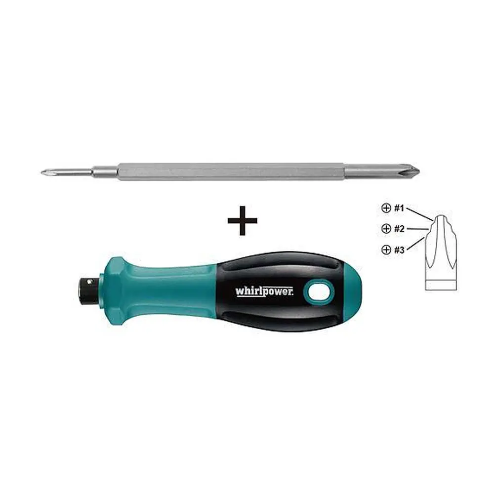 Skrutkovač Whirlpower® 96-8402 je spoľahlivý nástroj pre každodenné skrutkovanie s vymeniteľnými nástavcami QuickBit. S dĺžkou 150 mm a unikátnym 4in1 dizajnom je ideálny pre rôzne úlohy doma aj v dielni. Nechýba mu ani praktický QuickBit držiak pre rýchlu a jednoduchú výmenu nástavcov.