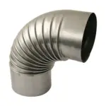 Koleno Dymo 105 mm . Hraje dôležitú úlohu  při odvodu splodín od spotrebičov paliva ako krbov a kachlí. Pri odvodu by nemalo docházať k velkým stratám tlaku a tepla