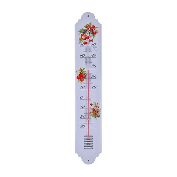 <p>Vonkajší teplomer Strend Pro s ľudovým motívom meria teplotu v rozsahu od 50°C do -30°C. Rozmery: 500x90x15 mm.</p>