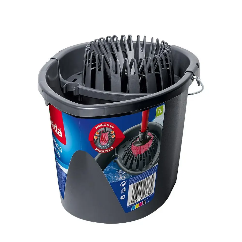 Toto vedro je vhodné pre strapcové mopy Vileda Supermocio. Vedro má moderný dizajn a je ideálne pre pohodlné žmýkanie. Naviac je stabilné a vyrobené z recyklovaných materiálov. Objem vedra je 7