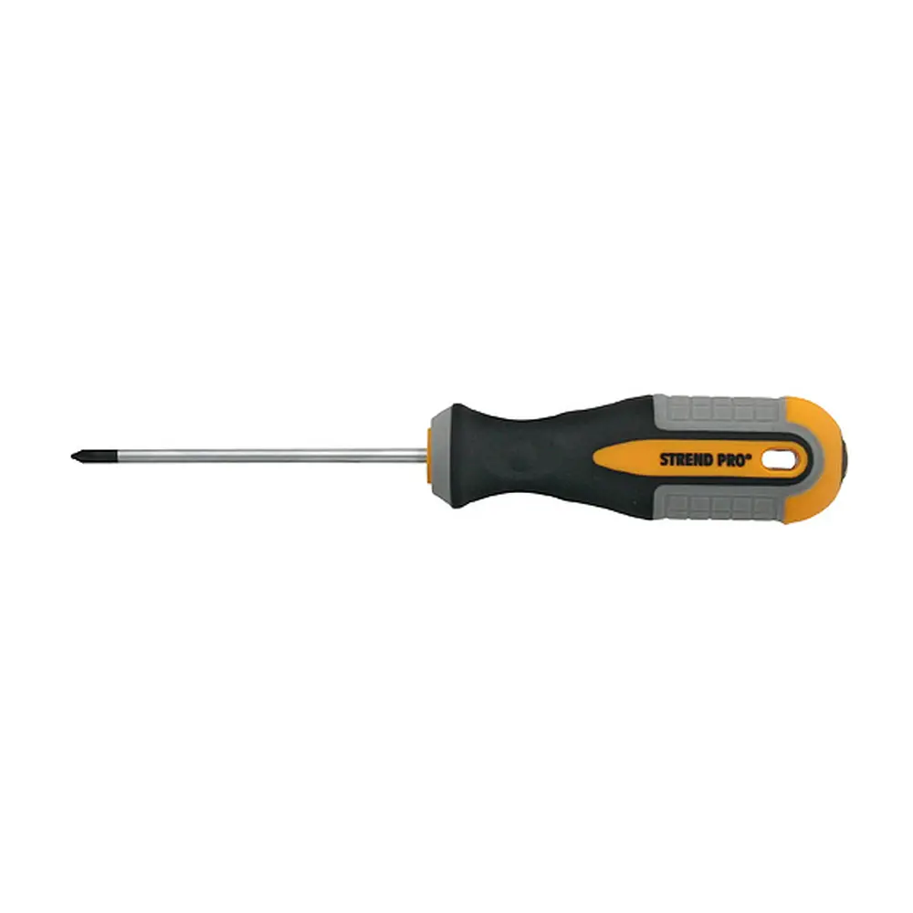 Skrutkovač Strend Pro by nemal chýbať vo vašej dielni. Je to skrutkovač určený pre montáž a opravy menších rozmerov a jeho rozmer je 3x75 mm. Ergonomicky tvarovaná rukoväť zabezpečuje komfortnú prácu. Obzvlášť tenký tvar zabezpečuje lepší prístup k skrutkám v hĺbke.