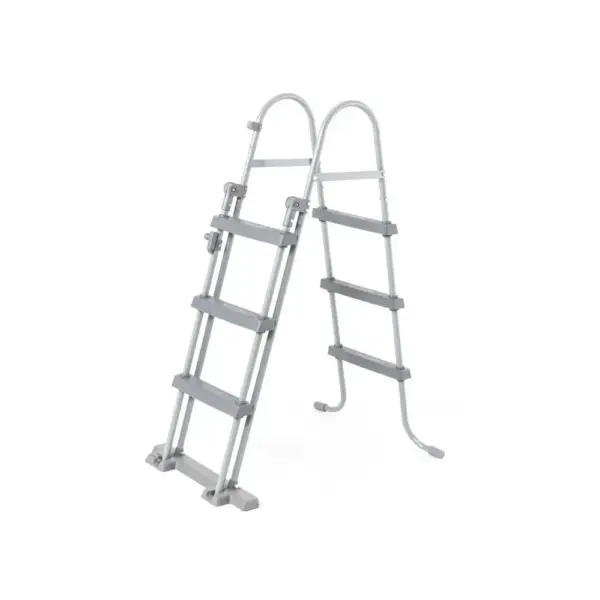 <p>Bazénové schodíky vysoké 107 cm sú vhodné pre všetky typy nafukovacích aj rámových nadzemných bazénov. Sú vyrobené z kvalitného materiálu a vyznačujú sa veľmi dlhou životnosťou. Držadlá