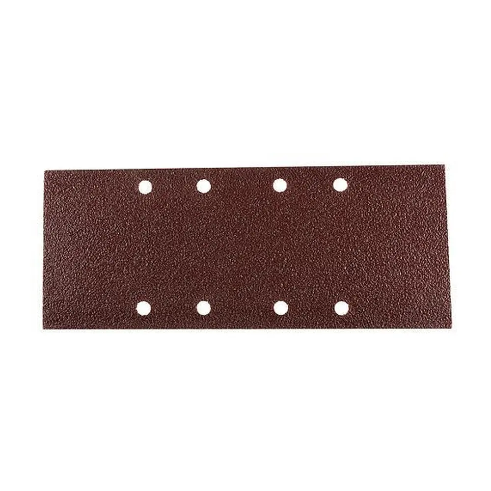 Brúsne papiere sú určené na brúsenie pomocou vibračnej brúsky. Rozmery papiera sú 93 x 230 mm a jeho zrnitosť je P040. Na papieri je 8 dier