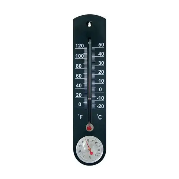 <p>Vonkajší teplomer Strend Pro meria teplotu v rozsahu od 50°C do -20°C. Na spodnej časti obsahuje vlhkomer. Rozmery: 250x50x10 mm.</p>