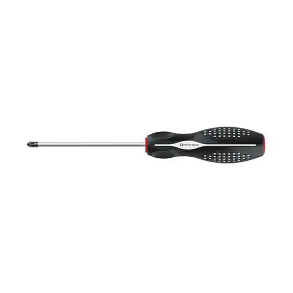 Skrutkovač Strend Pro by nemal chýbať vo vašej dielni. Je to krížový skrutkovač s rozmerom PH2x150 mm. Je ideálny na uťahovanie a povoľovanie skrutiek s krížovou drážkou. Rukoväť je vyrobená z plastu a zabezpečuje pohodlné uchopenie. Jeho čepeľ je vyrobená z chrómvanádu a disponuje magnetom.