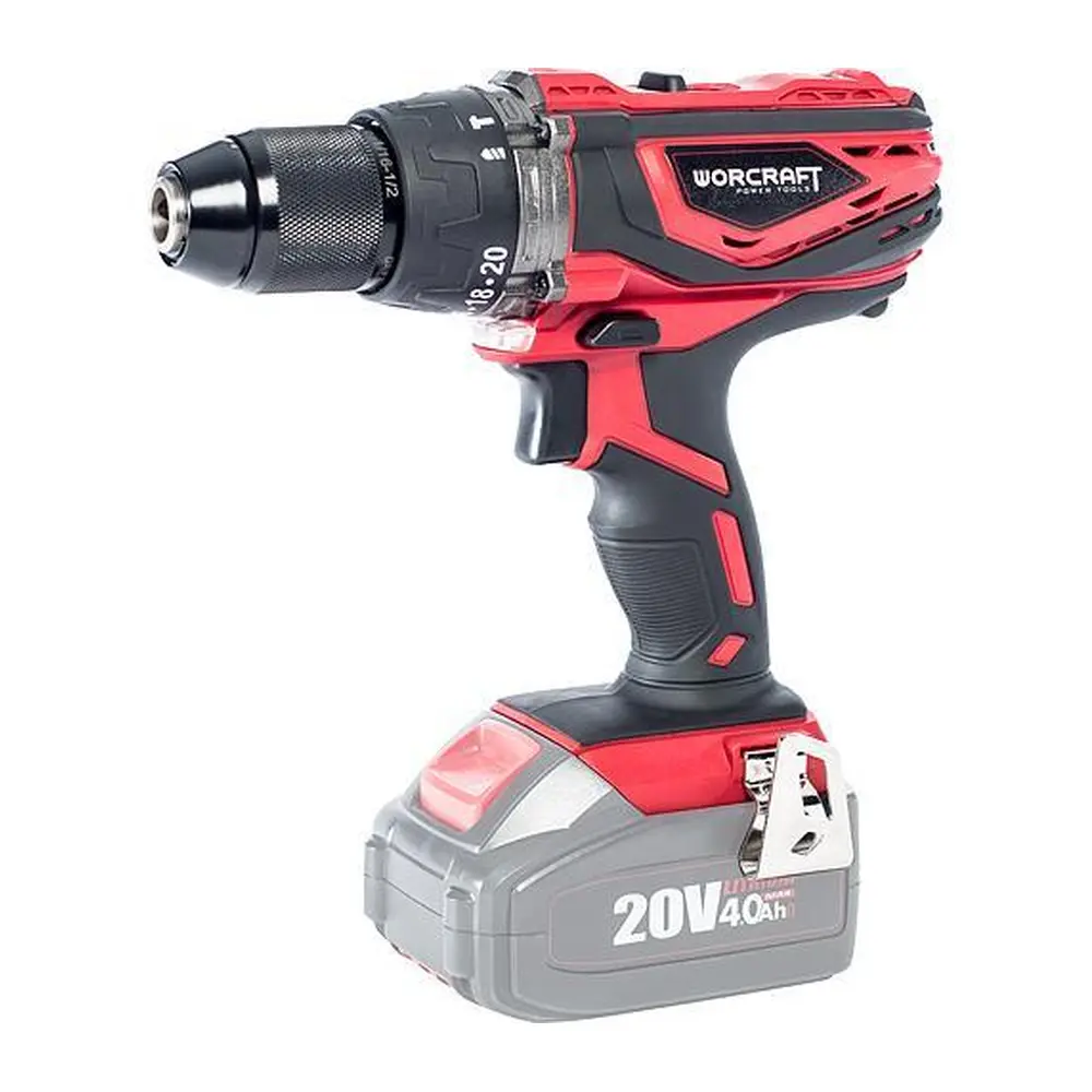 Skrutkovač Worcraft CHD-S20Li s upínacím priemerom 13 mm je určený na vŕtanie do dreva