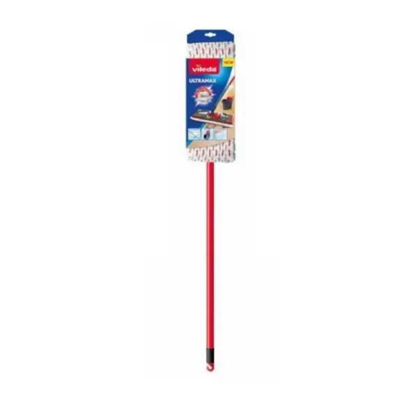 <p>Mop Vileda Ultramax Microfibre Vám umožní <strong>efektívne upratovanie bez namáčania rúk</strong>. Obsahuje 2 druhy vlákien pre ešte lepšie odstránenie nečistôt. <strong>Power zóna</strong> - až 10x väčší tlak oproti bežnému mopu. Teleskopická tyč až do dĺžky 140 cm.<br />Vhodný na všetky druhy tvrdých podláh - PVC