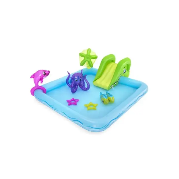 <p>Kúpte sa spolu s morskými živočíchmi v Bestway® Fantastic Aquarium bazéne! Vhodné pre deti staršie ako 2 roky. Deti zažijú zábavné kúpanie s delfínmi