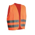 Nezabudnite si zaobstarať túto reflexnú vestu vo výraznej oranžovej s reflexnými pruhmi