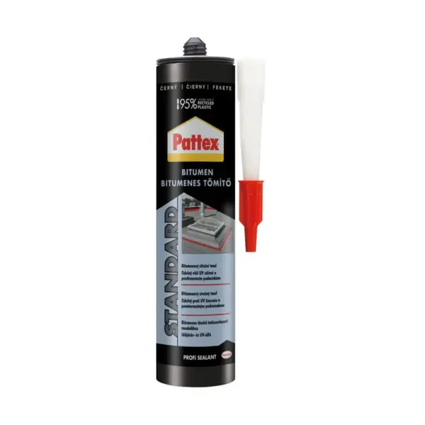 <p>PATTEX Bitumenový strešný tmel je plasticko-elastická tesniaca hmota na báze polyméru a bitumenu s obsahom rozpúšťadiel.<br />Produkt je určený na lepenie a opravy rôznych povrchov