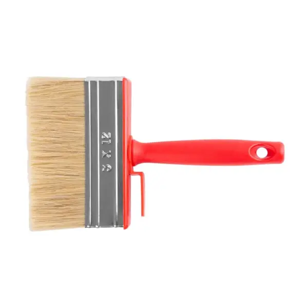 Plochý štetec Strend Pro je neoddeliteľnou súčasťou výbavy každého maliara.Jeho rozmer je 3x12 cm. Držadlo štetca je červenej farby a je vyrobené z PVC s možnosťou zavesenia. Štetiny sú vyrobené z 50 % prírodného materiálu a z 50 % PBT (polybutylén tereftalát). Štetec je vhodný pre disperzné