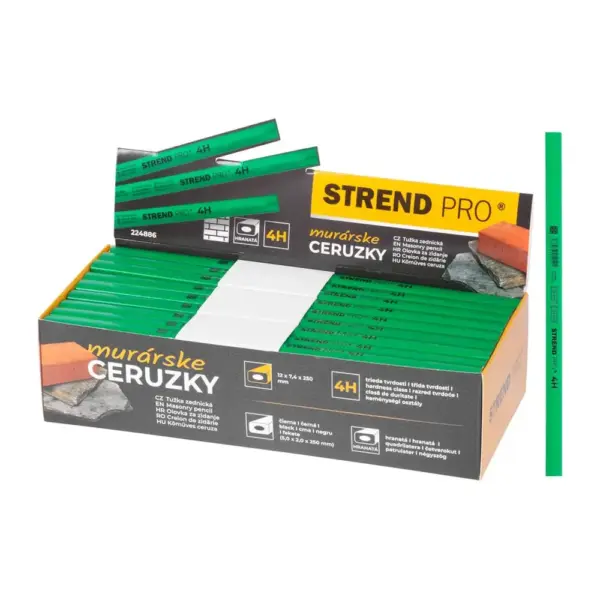 <p>Hranatá murárska ceruzka Strend Pro je primárne určená na značenie stavebných materiálov ako napríklad kameň