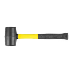 Gumené kladivo Strend Pro s priemerom 30 cm a kovovou rúčkou vhodné na univerzálne použitie.  Kladivo je ideálne na pribíjanie alebo upravenie citlivých materiálov bez toho