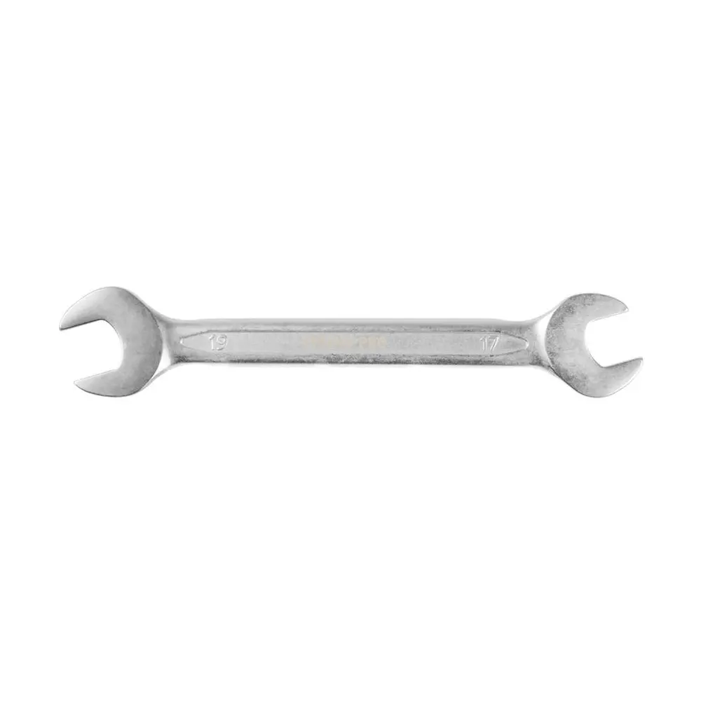 Vidlicový otvorený obojstranný kľúč veľkosti 17 x 19 mm  je vyrobený z kvalitnej chróm-vanádiovej ocele. Táto oceľ je povrchovo upravená tak aby výrobky z nej lepšie odolávali korozívnym vplyvom. Kvalitou