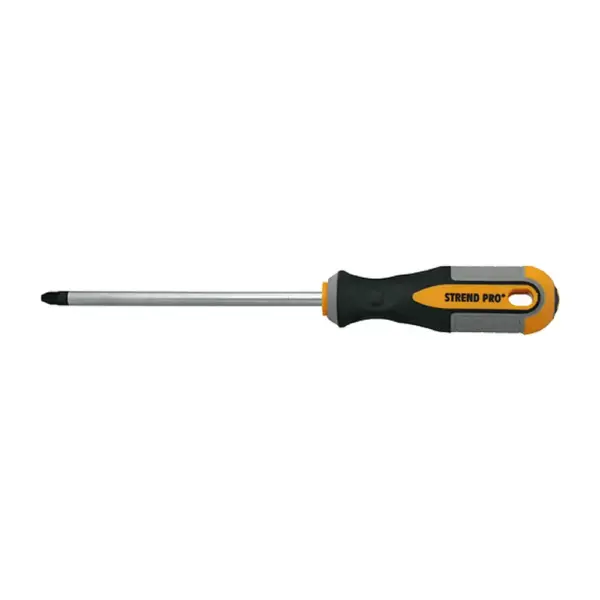 Skrutkovač Strend Pro by nemal chýbať vo vašej dielni. Je to skrutkovač určený pre montáž a opravy menších rozmerov a jeho rozmer je 6x100 mm. Ergonomicky tvarovaná rukoväť zabezpečuje komfortnú prácu. Obzvlášť tenký tvar zabezpečuje lepší prístup k skrutkám v hĺbke.