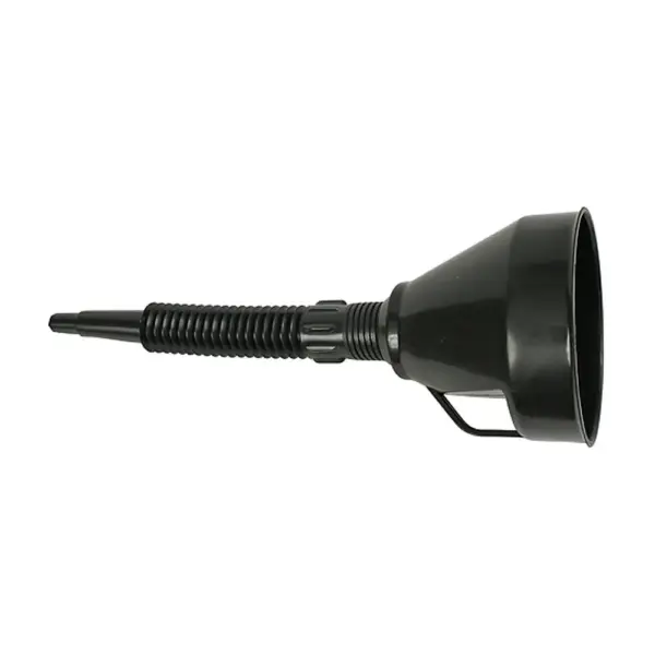 <p>Na bezpečné preliatie pohonnej hmoty použite tento čierny platový lievik s filtrom s výškou 14 cm.<p></p></p>