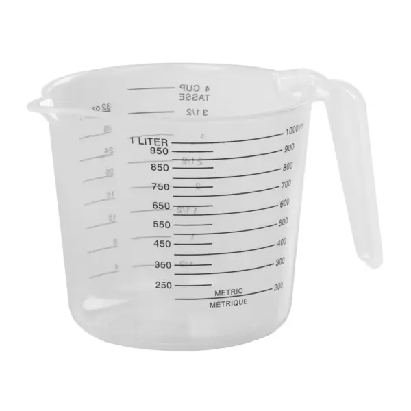<p>Plastová odmerka s lievikom MagicHome s maximálnym objemom 1 liter. Je vhodná do umývačky riadu.</p>