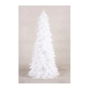 Krásna dekorácia MagicHome stromček z páperia skrášli váš domov počas vianočného obdobia. Farba je biela. Rozmer dekorácie je 22x46 cm.