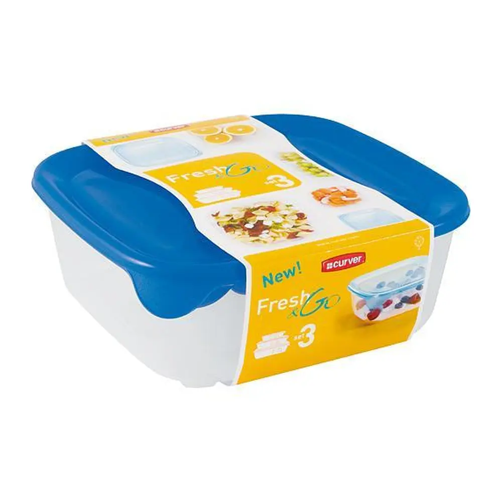- set potravinových boxov (tri plastové dózy 0