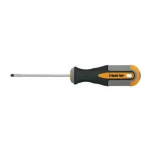 Skrutkovač Strend Pro by nemal chýbať vo vašej dielni. Je to plochý skrutkovač s rozmerom 3x150 mm. Je ideálny na uťahovanie a povoľovanie skrutiek s plochou drážkou. Rukoväť je vyrobená z plastu a zabezpečuje pohodlné uchopenie s možnosťou zavesenia.