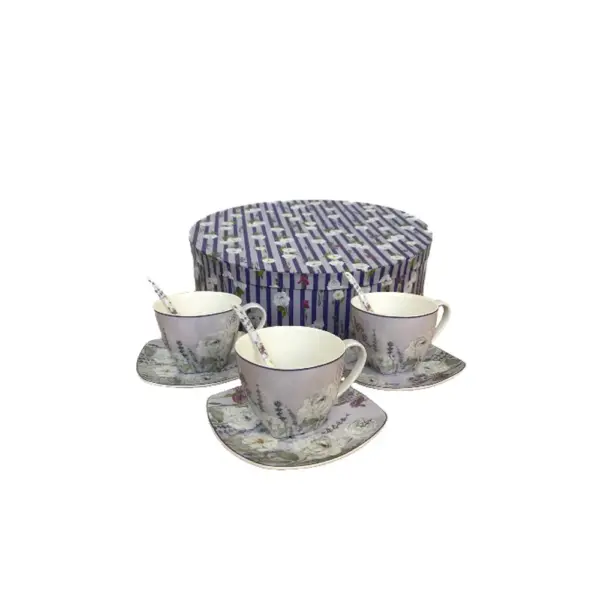 <p>Porcelánová sada so vzorom levandule. Sada obsahuje: 6ks šálka
