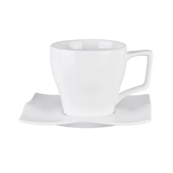 <p>Sada hladkých porcelánových šálok. Šálka aj podšálka sú hladké bez vzoru a potlače.</p>