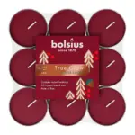 Sviečka Bolsius Starlight Zimné korenie, Vianoce, vínová červená, čajová, 4 hod., bal. 18 ks - Image 2