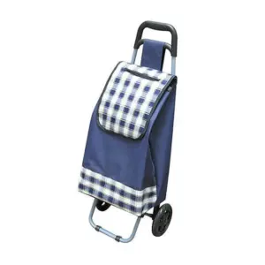 Nákupný vozík Zoltan je skvelým pomocníkom pri nákupoch. Má ergonomickú rukoväť pre komfortnejšie prenášanie nákupov. Rám je vyrobený z ocele a nákupný vozík je vodeodolný. Farba: modrá. Maximálna nosnosť: 25 kg. Rozmery: 35x30x94 cm.