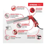 s ktorým dosiahnete čistý rez. Rezanie materiálov je jednoduché vďaka silnému 220 W motoru. Pomocou nástavca viete nastaviť hrúbku rezania 13 cm alebo 22 cm presne podľa Vašich potrieb. Tvar rezača je prispôsobený na ľahké uchopenie a manipuláciu pre absolútnu precíznosť pri rezaní.