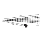 Reťaz MagicHome Vianoce Twisted Stars 180S, 180x micro star LED studená biela, jednoduché svietenie, 230V, 50 Hz, IP44, exteriér, osvetlenie, L-2 m x 9 reťazcov - Image 3