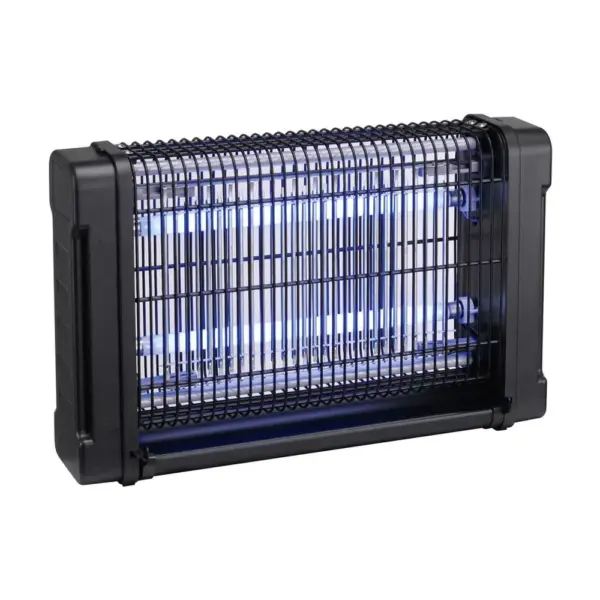 <p>Táto lampa na hmyz sa napája do zdroja elektriny. UV žiarovka priťahuje hmyz do mriežky