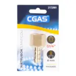 Nátrubok CGAS, na plyn, jednocestný, závit G G1/4''-LH, s maticou - Image 2