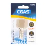 Nátrubok CGAS, na plyn, jednocestný, závit G G3/8''-LH, s maticou - Image 2