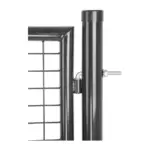 Brána Strend Pro METALTEC ECO 2, 1000/1000/50x50 mm, okrúhly rám, antracit, jednokrídlová, záhradná, ZN+PVC, RAL7016 - Image 3