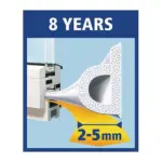 Tesnenie tesamoll® profil P, 9 mm, biele, L-100 m, na okná a dvere, - Image 2