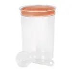 Dóza Curver® DRY FOOD, 1700 ml, s odmerkou, mix farieb mint/sivá/broskyňová, 130x190 mm - Image 4