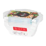 Dóza MagicHome Lunchbox set YH416, obdĺžniková, sada 3 ks, 700 ml, 172x115x71 mm - Image 4