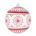Gule MagicHome Vianoce, 6 ks, 8 cm, červeno - biele, s glitrami, na vianočný stromček - Image 2