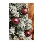 Gule MagicHome Vianoce, 9 ks, bordové, matné, s dekoráciou, na vianočný stromček, 6 cm - Image 4