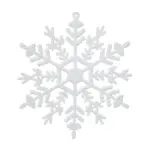 Ozdoba MagicHome Vianoce, 6 ks, snehová vločka, biela, na vianočný stromček, 12 cm - Image 2