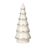 Dekorácia MagicHome, Stromček, biely, porcelán, 4,5x4,5x11,2 cm