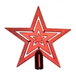 Ozdoba MagicHome Vianoce, 1 ks, 20 cm, hviezda, červená, na vianočný stromček - Image 2