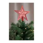 Ozdoba MagicHome Vianoce, 1 ks, 20 cm, hviezda, červená, na vianočný stromček - Image 3