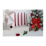 Sviečka MagicHome Vianoce, 25 cm, bal. 4 ks, červená, špirálová, točená - Image 4