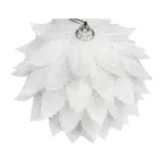 Dekorácia MagicHome Vianoce, Guľa, biela, s glitrami, 10 cm - Image 2
