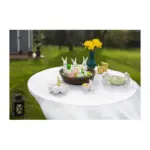 Dekorácia MagicHome, Zajačik s vajíčkom, veľkonočný, 6,3x6,5x14,9 cm - Image 4